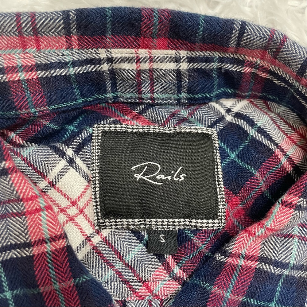 Rails Hunter Plaid Button Down Flannel Shirt Wome… - image 5